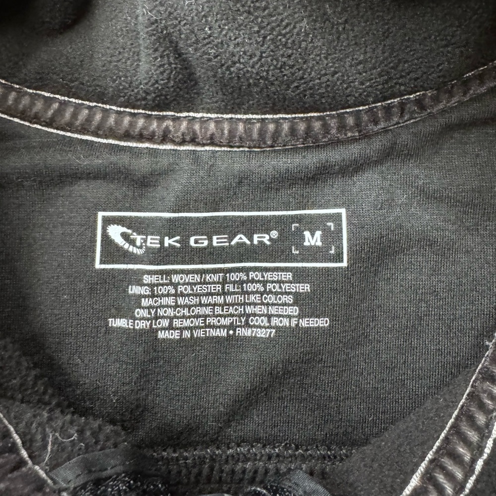 Tek Gear Black Sleeveless Zip-Up Vest - Picture 3 of 6